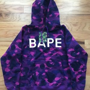 Authentic BAPE Purple Ape Hoodie